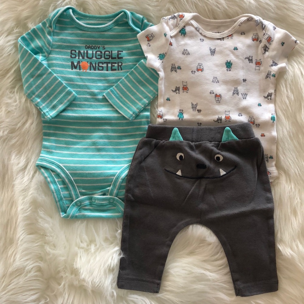 Carter’s 3M “Snuggle Monster” Matching zest